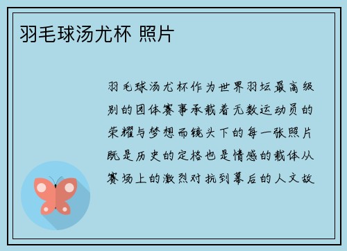 羽毛球汤尤杯 照片